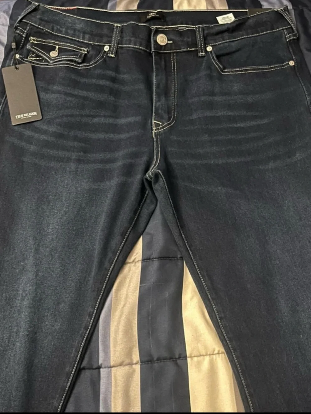 True Religion Men’s Dark Indigo straight Jeans